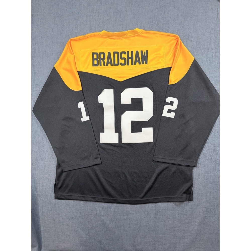 Mitchell & Ness Terry Bradshaw #12 Steelers Throwback Jersey Rare Size 52 - Picture 10 of 15
